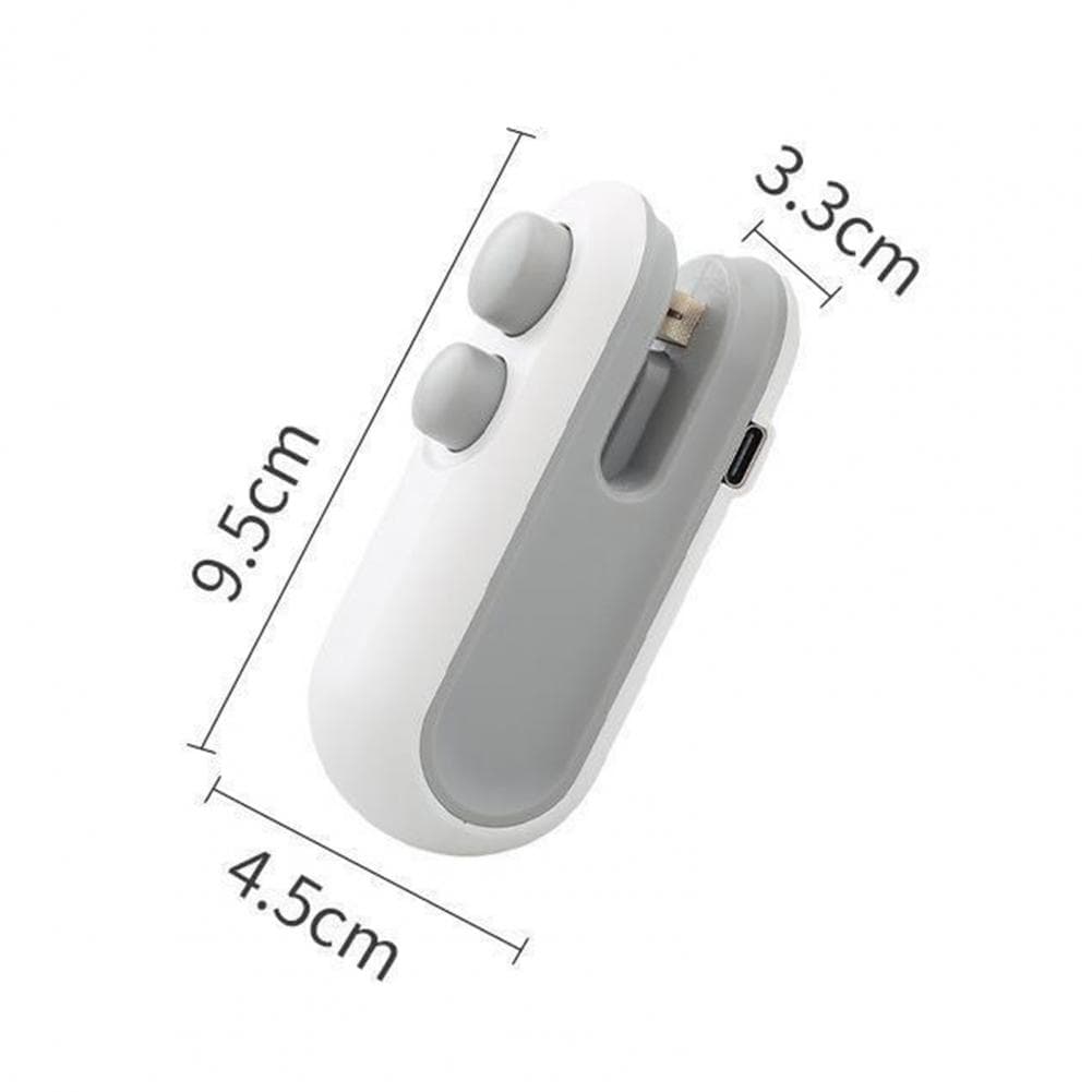 Mini Bag Sealer With Cutter and Magnetic Back