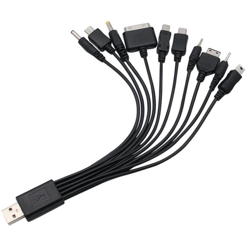 10-in-1 USB Charging Cable With Stretch Design