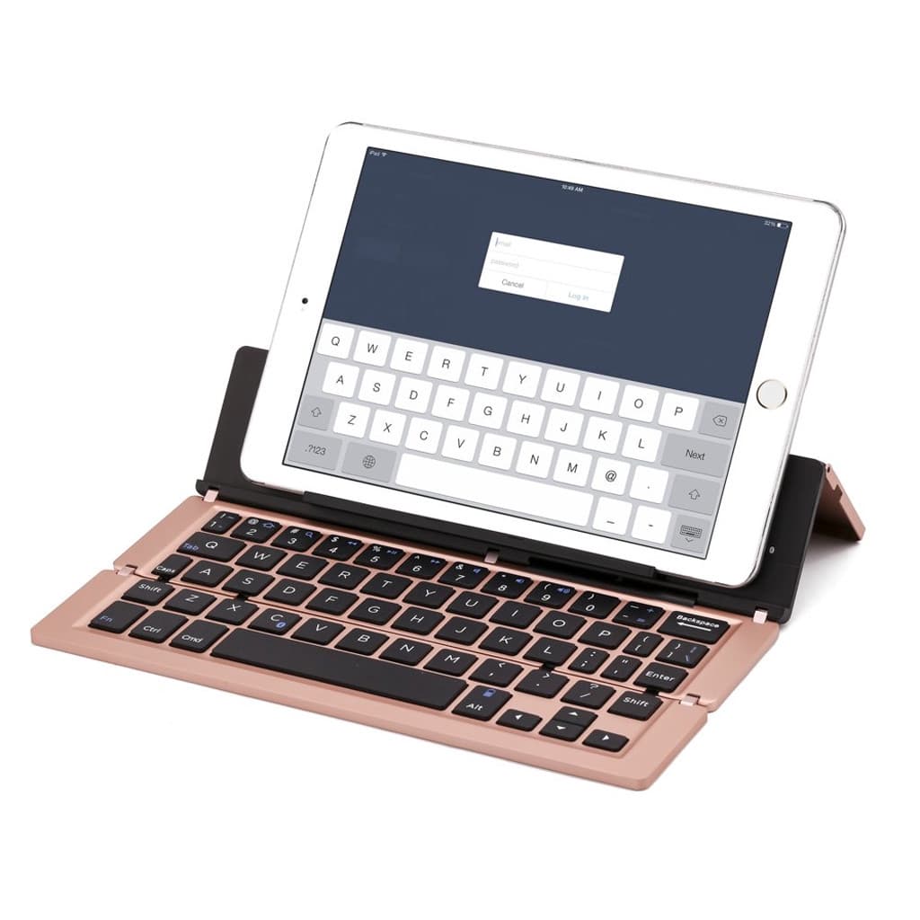 Tri-Fold Aluminum Bluetooth Keyboard, 58 Keys