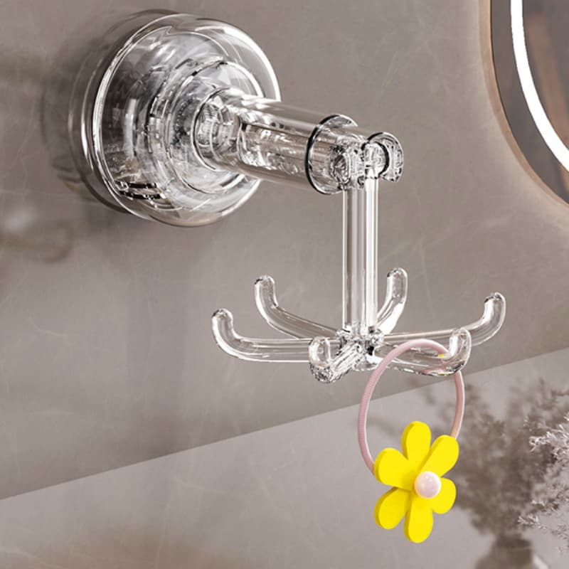 Six-Claw Rotating Suction Cup Hook, No Drilling