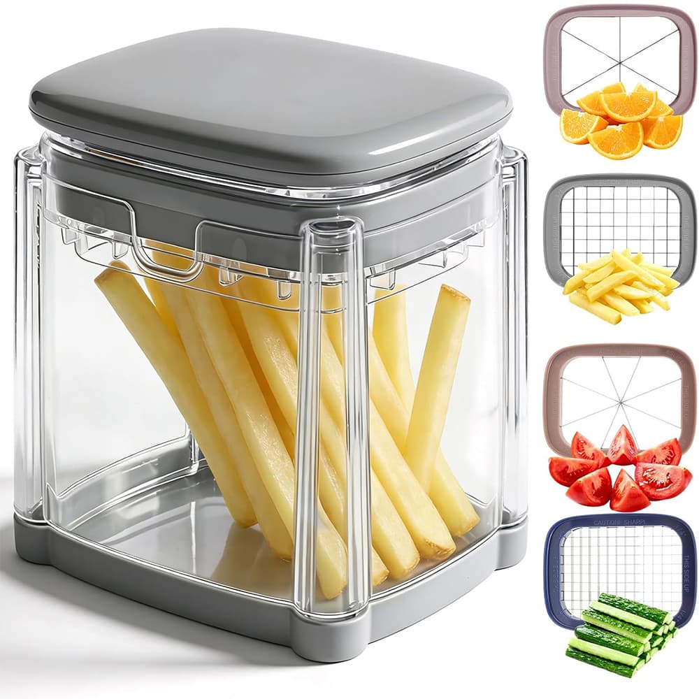 4-in-1 French Fry Cutter With Catch Container