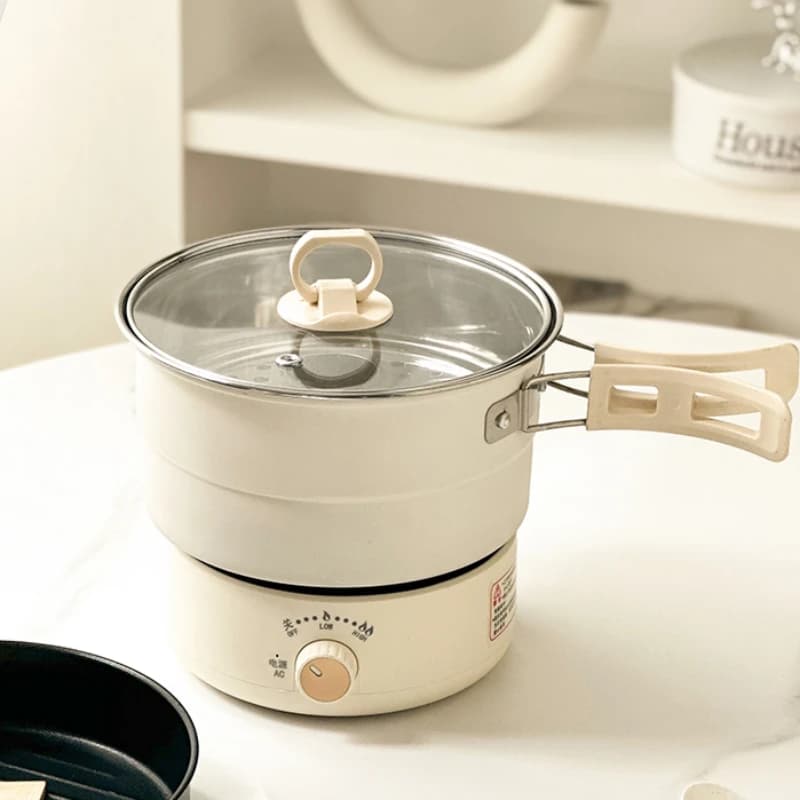Folding Stainless Steel Mini Electric Cooking Pot